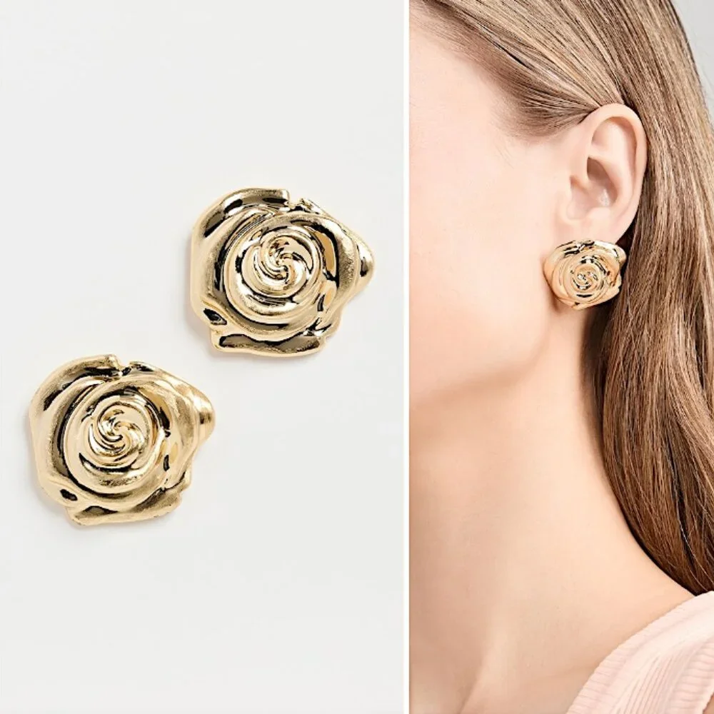 New ~ Anthropologie Shashi Rose Stud Earrings